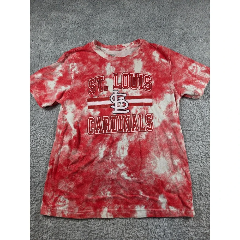 St Louis Cardinals Tie Dye Shirt and‎ Brown Corduroy Shorts Set Mens Medium